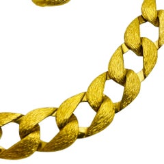Vintage NAPIER signed gold tone massive chain link designer necklace