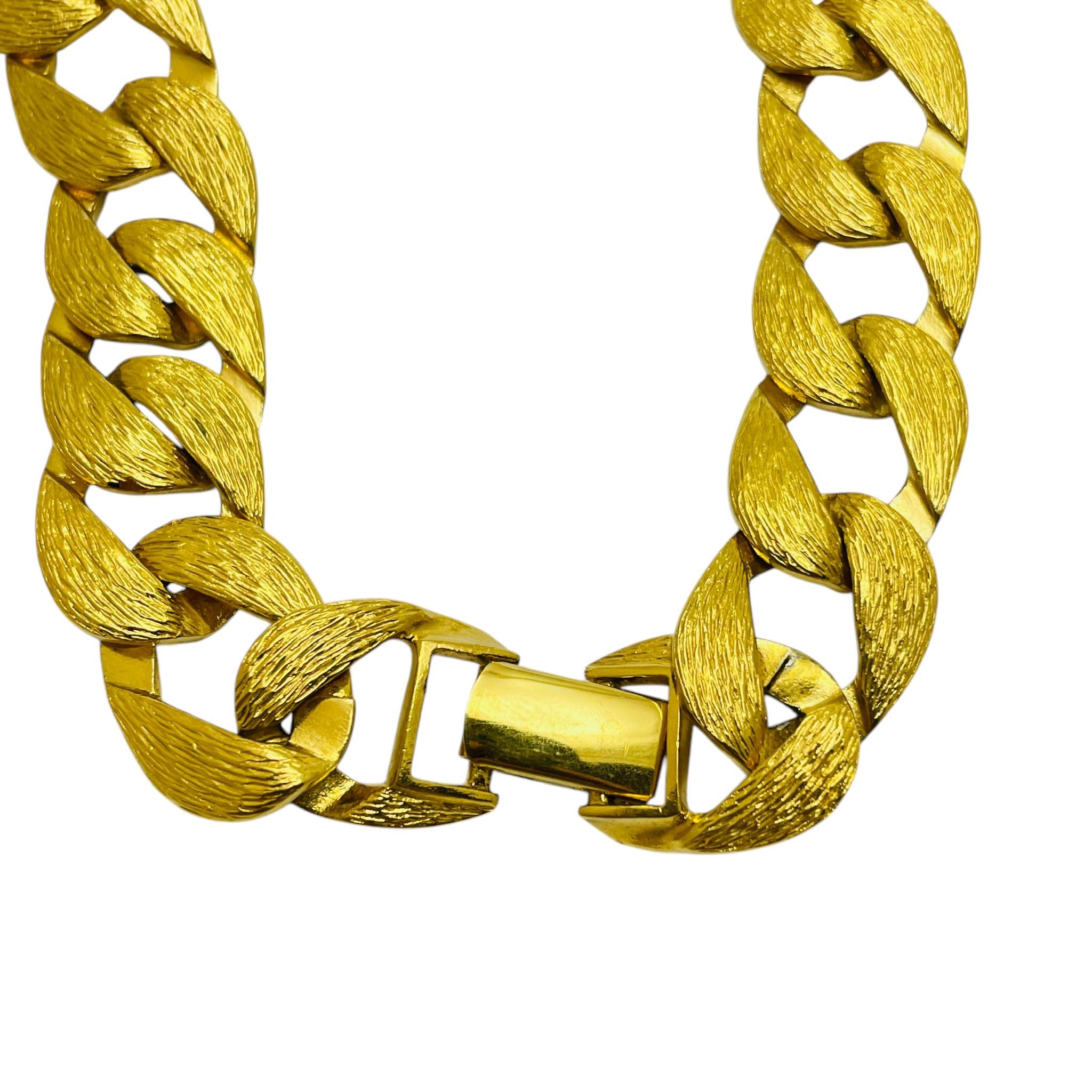 Collana firmata NAPIER d'epoca con catena a maglie massicce in tonalità oro In condizioni buone in vendita a Palos Hills, IL