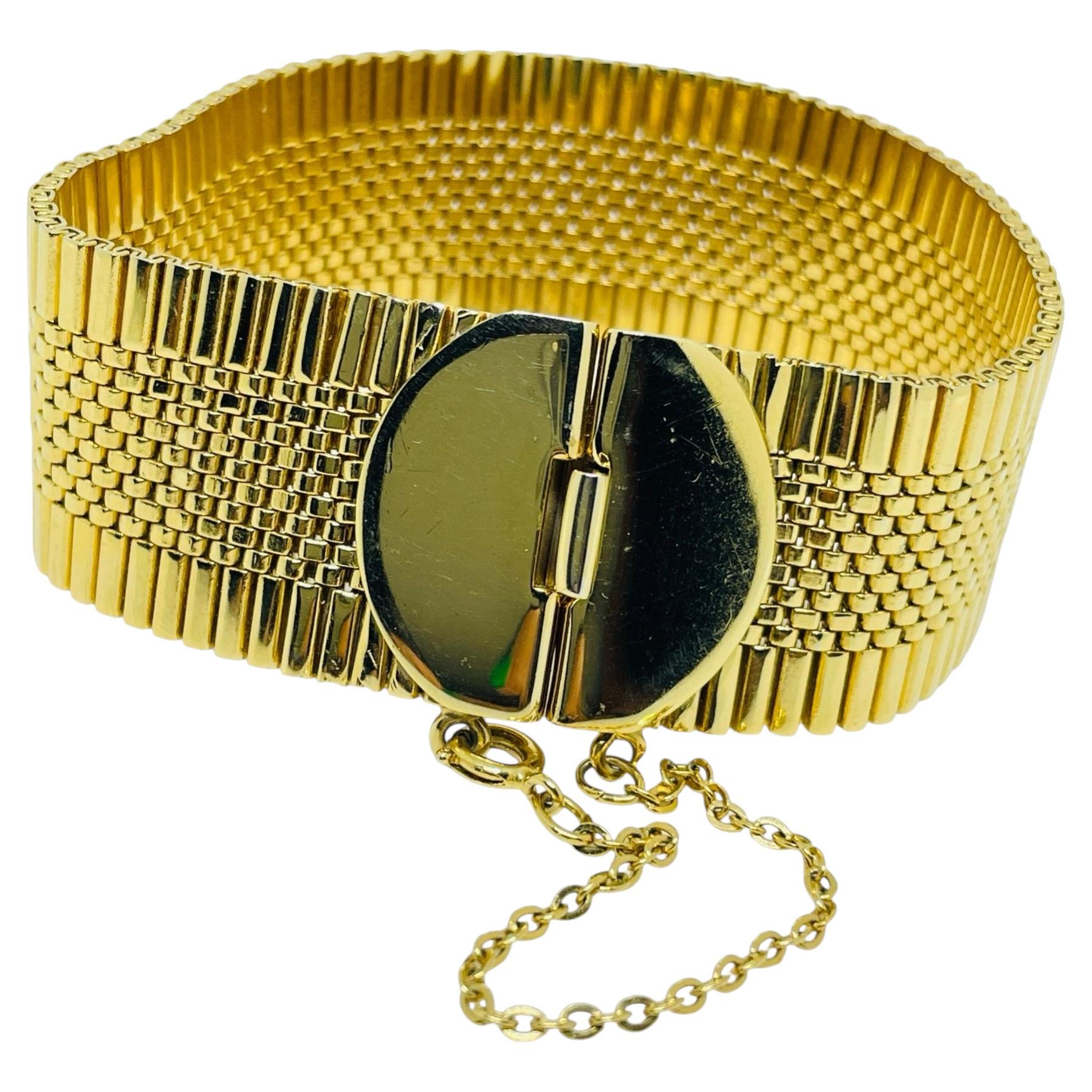 Pulsera de diseño vintage chapada firmada por NAPIER