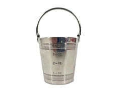 Vintage Napier Silver Plate "BUCKET FULL" 4oz Pail Form Jigger