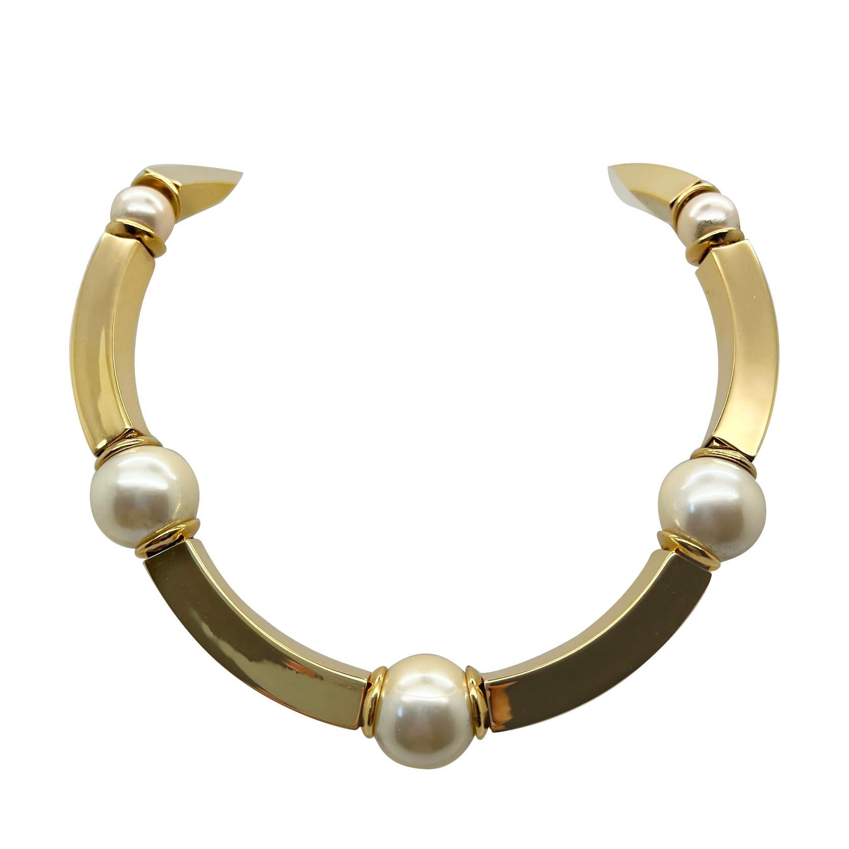 Napier, collier fantaisie vintage en perles et barreaux, années 1980 Unisexe en vente