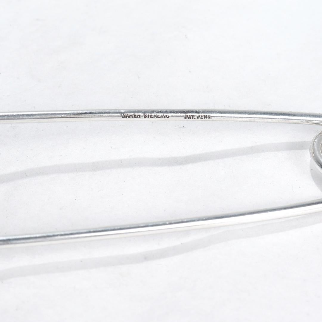 Vintage Napier Sterling Silver Ice Cube Tongs For Sale 6