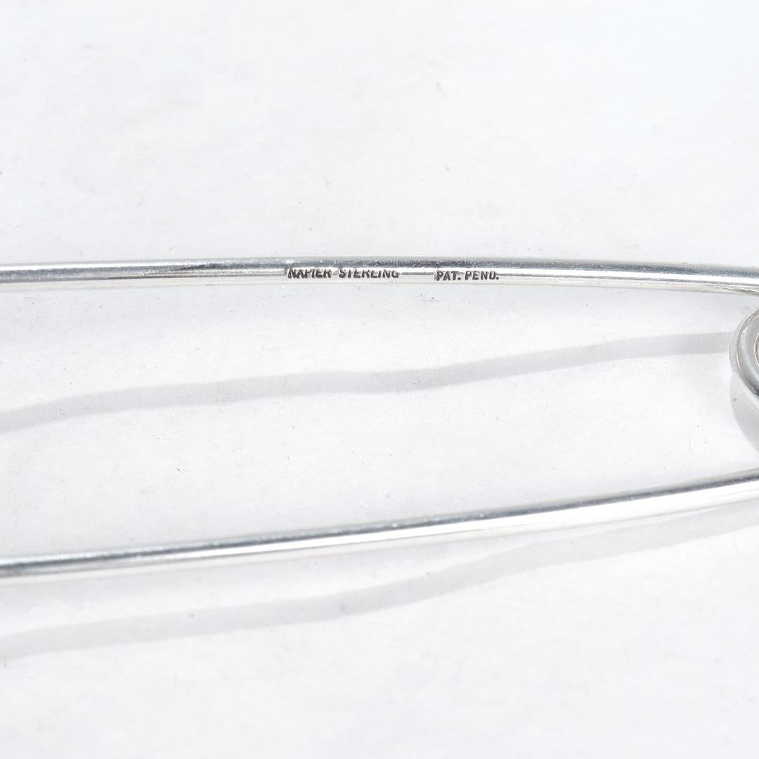 Pinze per cubetti di ghiaccio d'epoca Napier in argento sterling in vendita 9