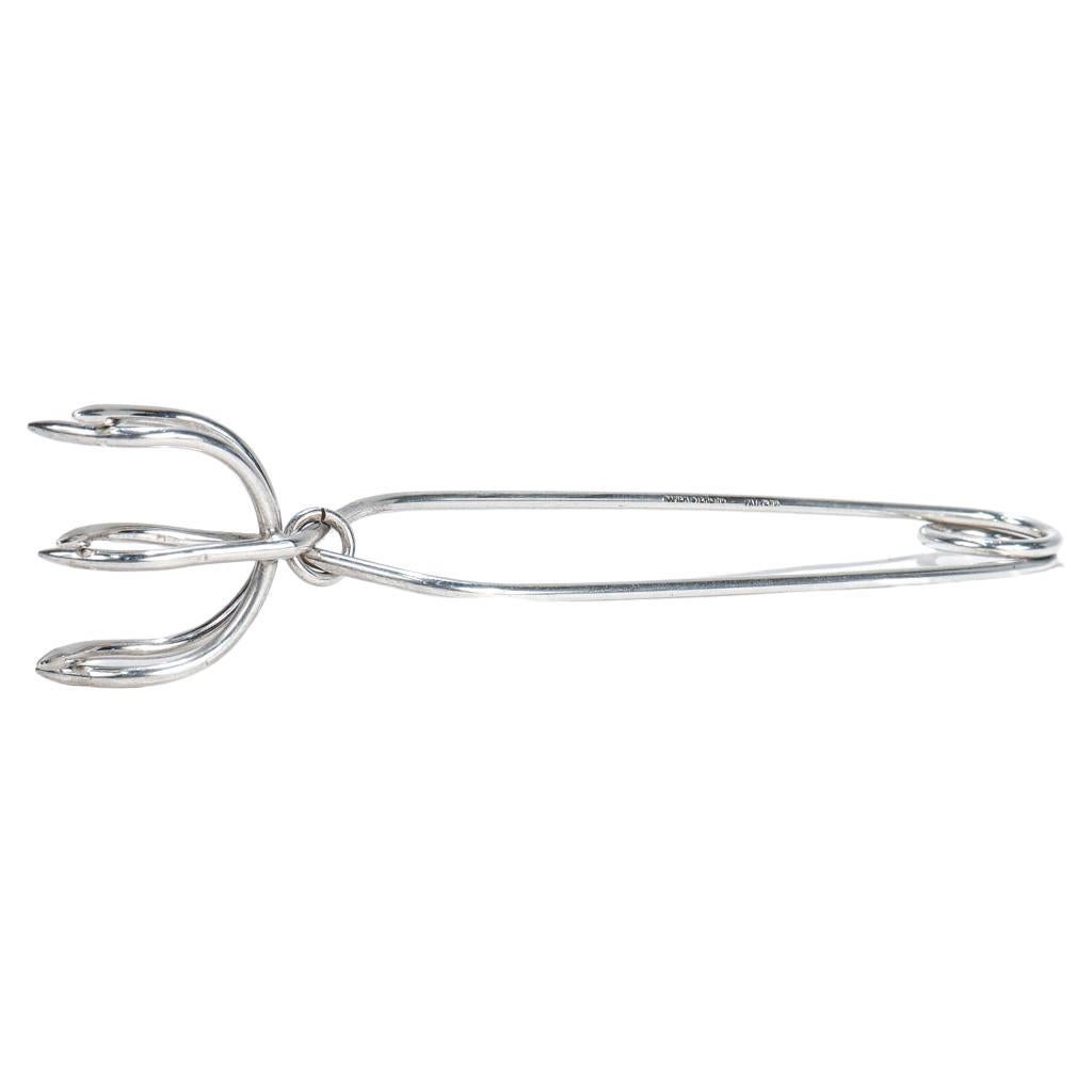 Vintage Napier Sterling Silver Ice Cube Tongs For Sale