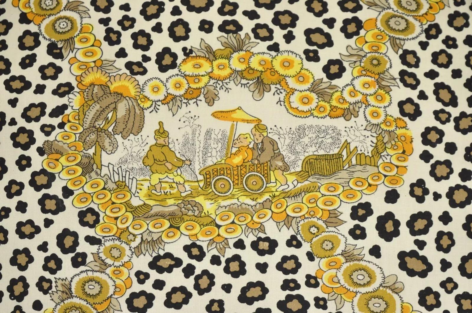 20ième siècle Vintage Napoleon III Tufted Slipper Lounge Chair w/ Leopard Chinoiserie Fabric en vente