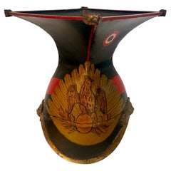 Vintage Napoleonic Style Tole Helmet Cachepot, Decorative Vintage Planter