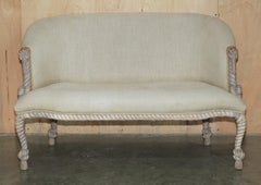 ViNTAGE NAPOLOEN III STYLE ROPE TWIST NAPOLEON III STYLE LOUNGE SOFA SETTEE