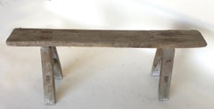 Vintage Narrow Elm Bench