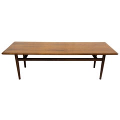 Vintage Narrow Mid Century Rosewood Coffee Table