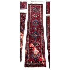 Vintage Narrow Persian Karaja Runner, c. 1950's