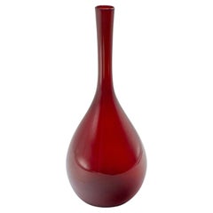 Vaso d'epoca a stelo stretto, scandinavo, vetro decorativo, manica di pose, C.C. 1960