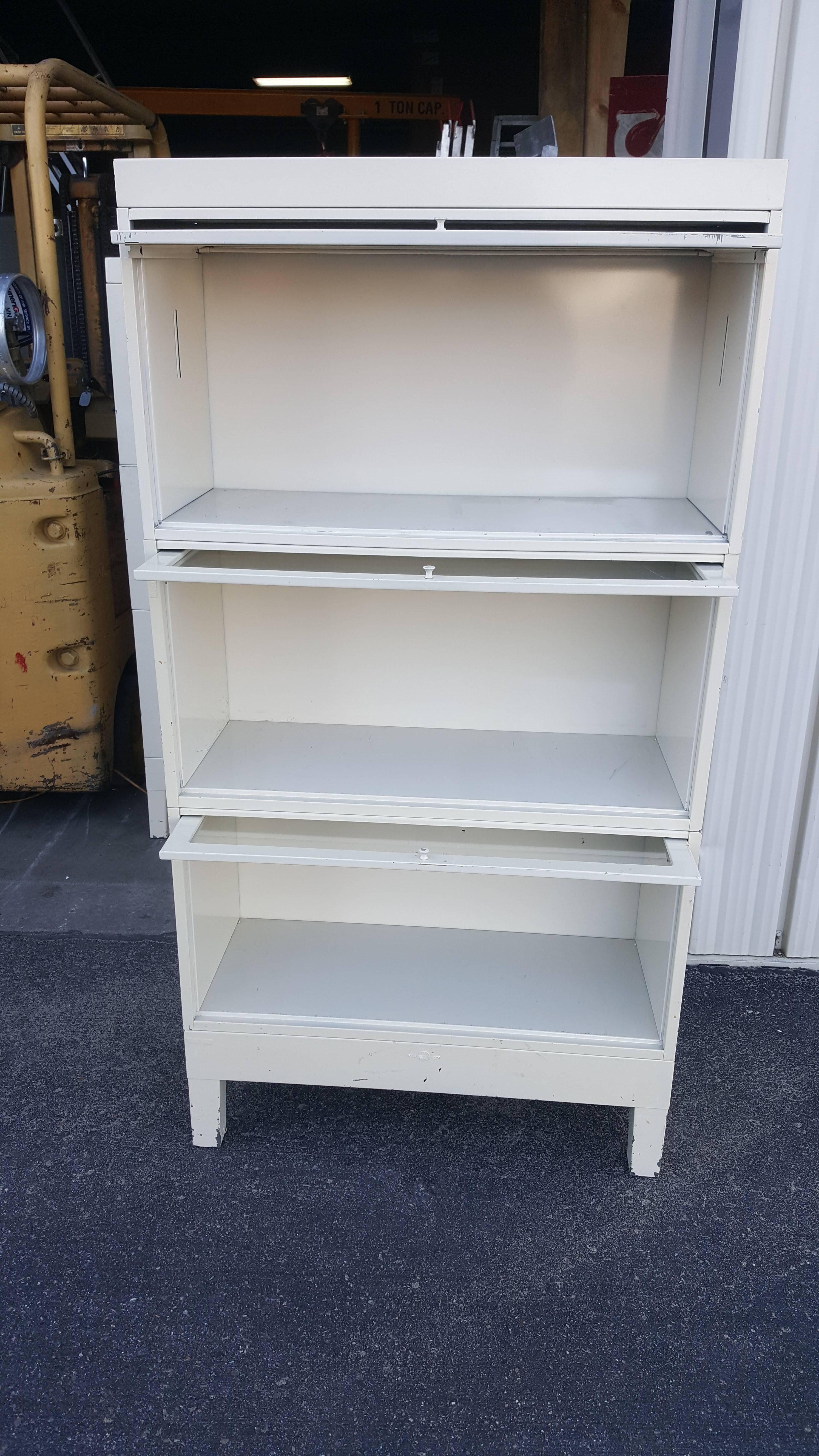 vintage metal barrister bookcase