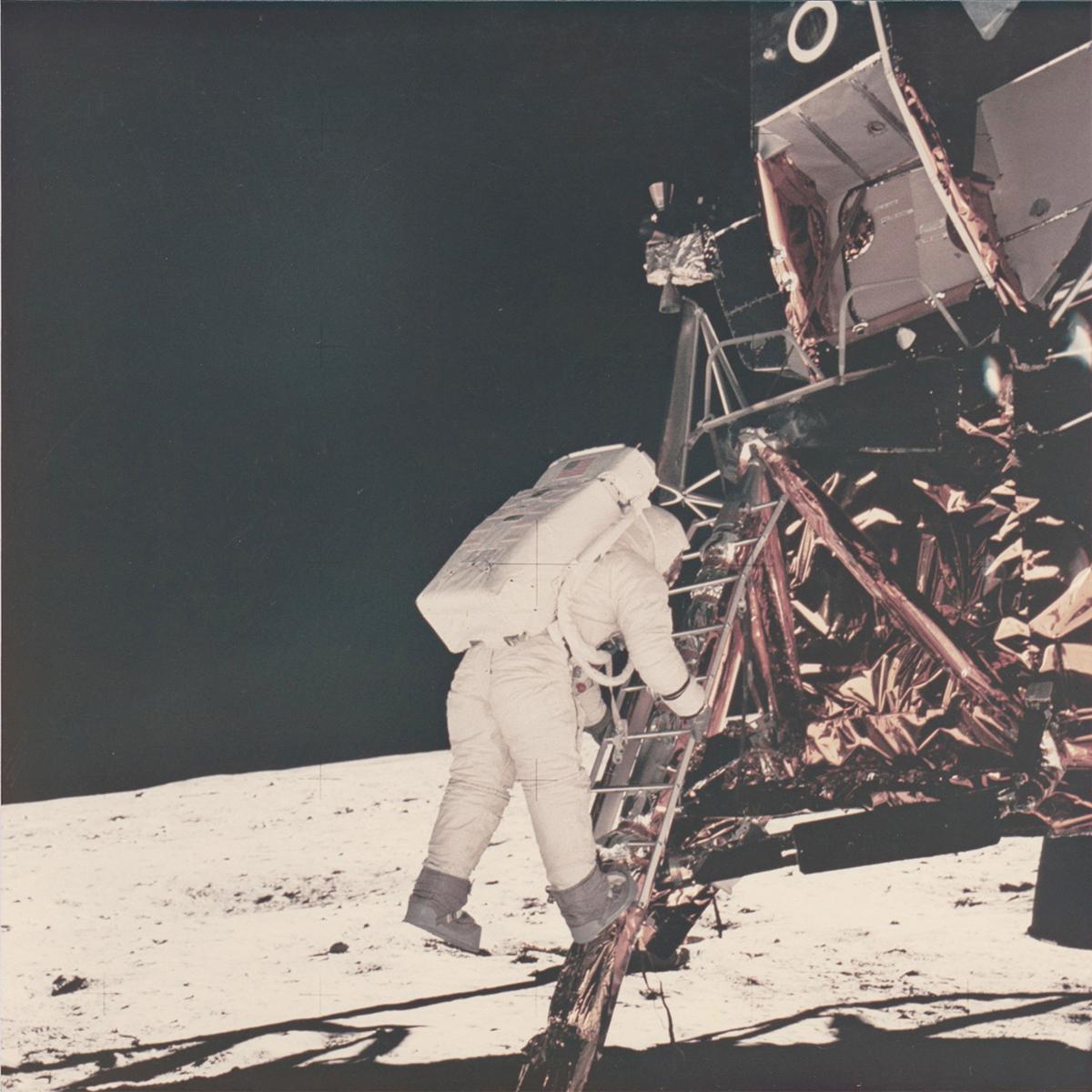 Patrick Parrish is excited to offer an incredible group of original photographs printed by Meisel Photochrome Corporation of Dallas around 1970, shortly after the Apollo 11 Mission. Meisel was the official photo contractor for NASA and processed all