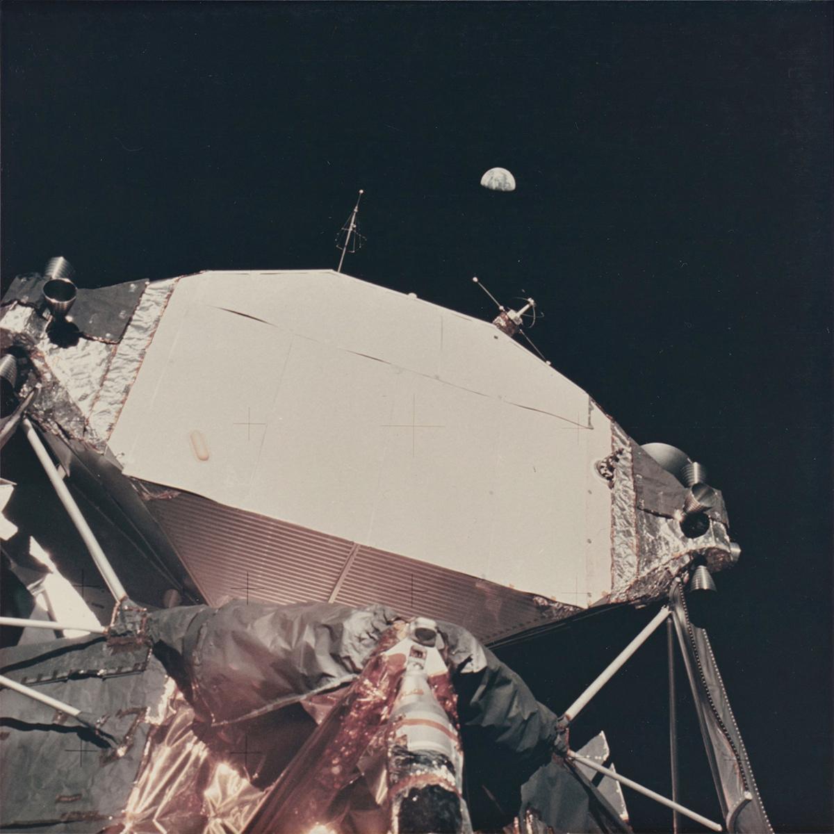 Patrick Parrish is excited to offer an incredible group of original photographs printed by Meisel Photochrome Corporation of Dallas circa 1970, shortly after the Apollo 11 Mission. Meisel was the official photo contractor for NASA and processed all