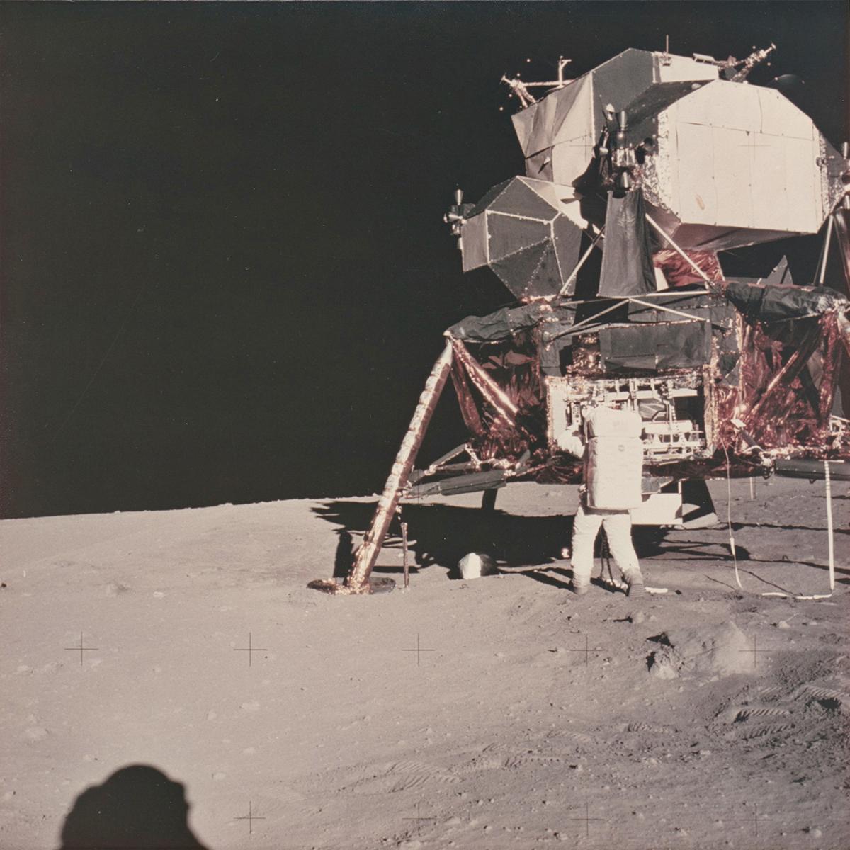 Patrick Parrish is excited to offer an incredible group of original photographs printed by Meisel Photochrome Corporation of Dallas around 1970, shortly after the Apollo 11 Mission. Meisel was the official photo contractor for NASA and processed all