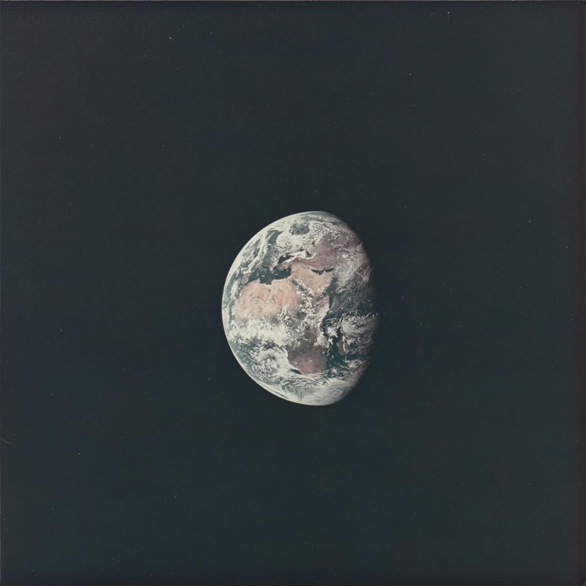 Patrick Parrish is excited to offer an incredible group of original photographs printed by Meisel Photochrome Corporation of Dallas around 1970, shortly after the Apollo 11 Mission. Meisel was the official photo contractor for NASA and processed all