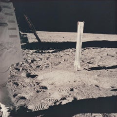 Fotografía antigua de la NASA del alunizaje del Apolo 11