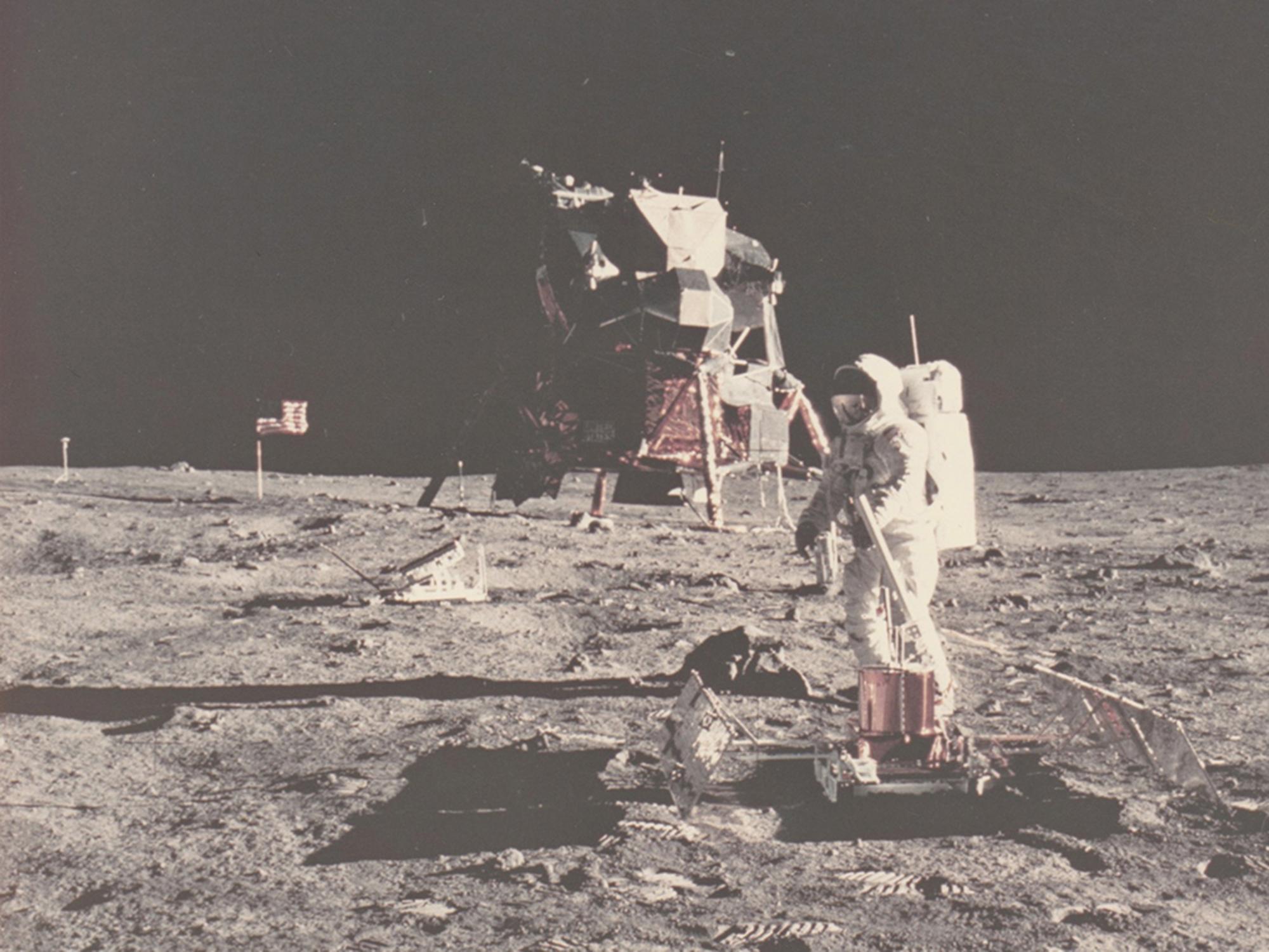 American Vintage NASA Photograph of the Apollo 11 Moon Landing For Sale