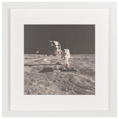 Photographie vintage de la NASA représentant le décollage de la lune d'Apollon 11