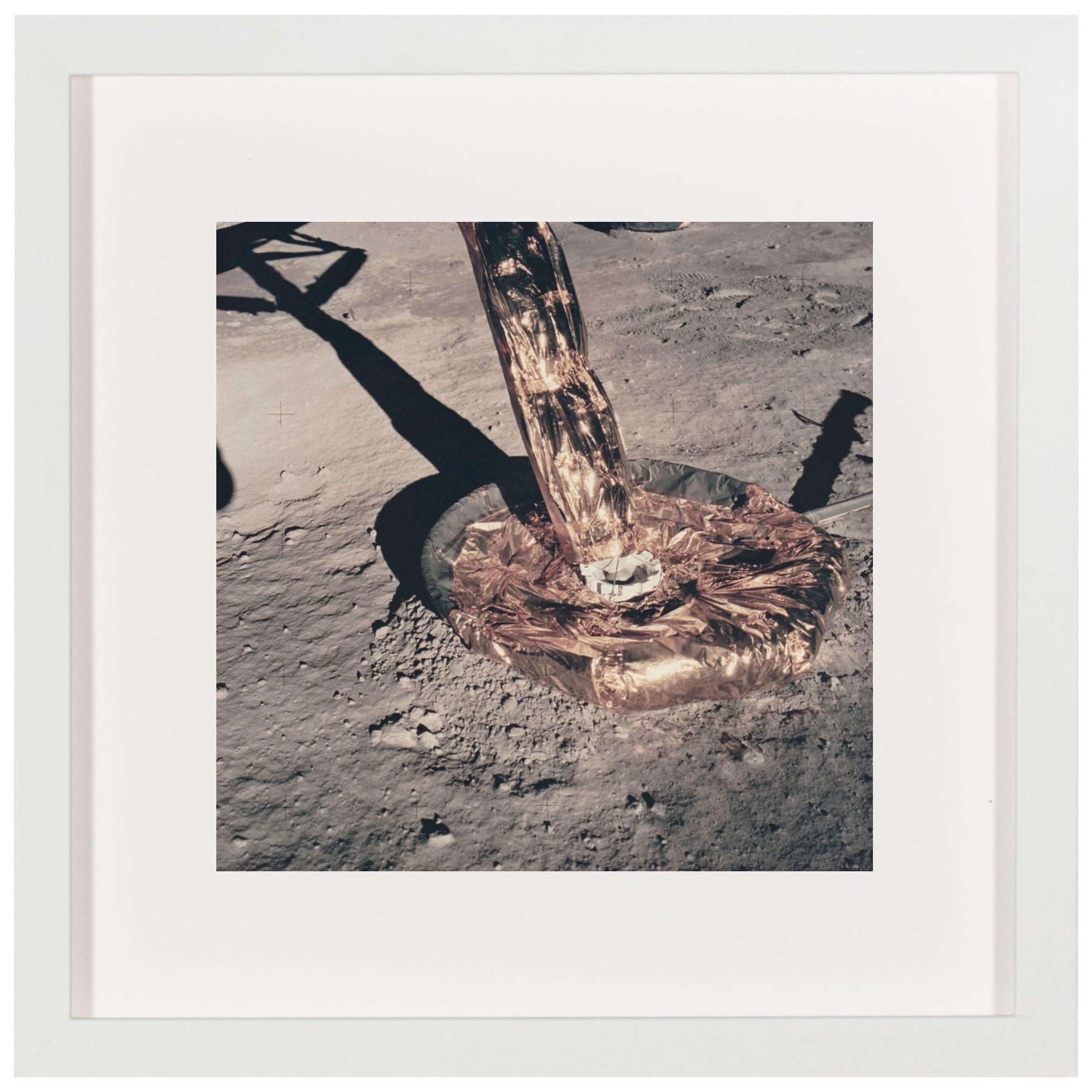 Photographie vintage de la NASA de l'alunissage d'Apollo 11