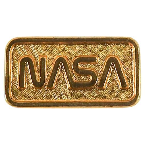 Vintage NASA Worm Logo Space Age Tie Lapel Pin