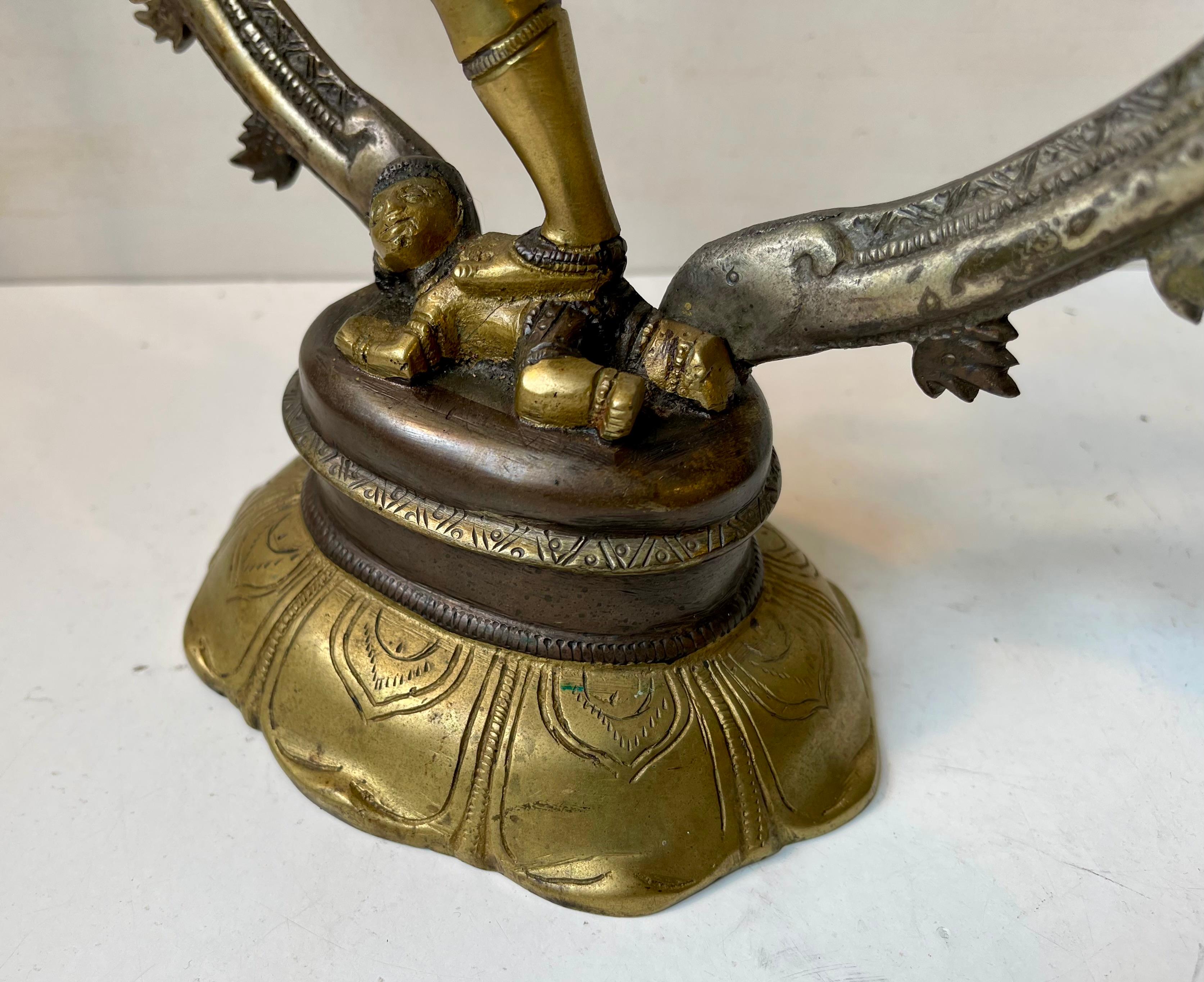 Scultura Nataraj Dancing Shiva in bronzo, vintage, anni '70 in vendita 1