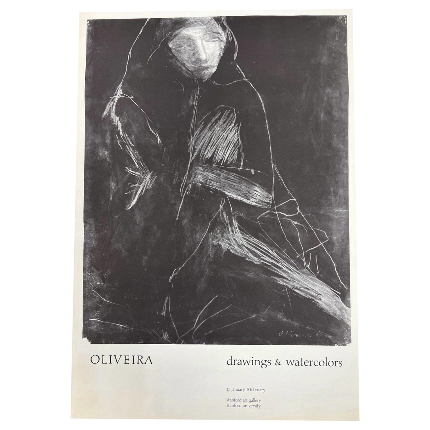 Vintage-Poster von Nathan Oliveira aus der Stanford University Exhibition, Druck.