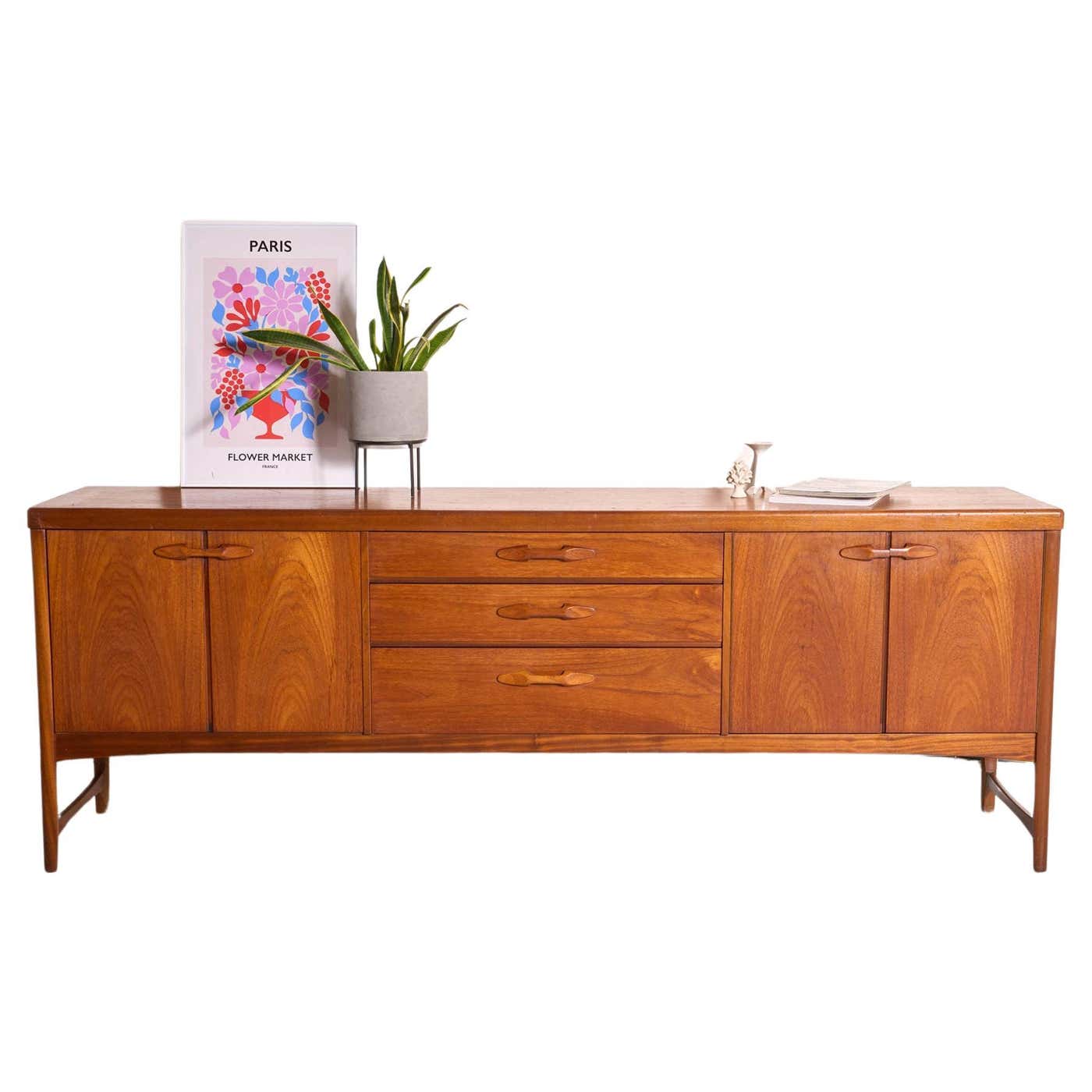 Vintage Nathan sideboard, L213cm For Sale at 1stDibs