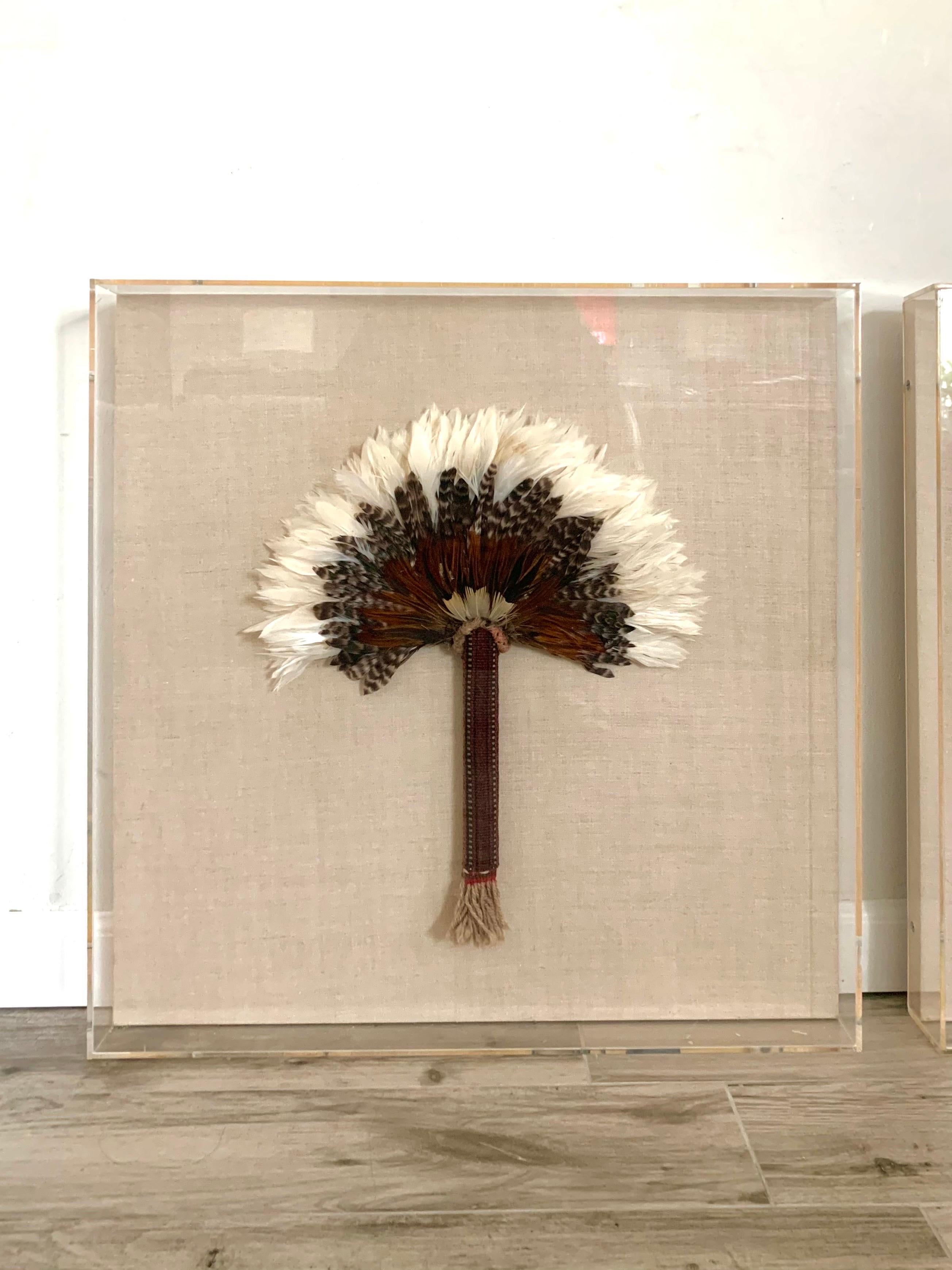 how to make a native american feather fan