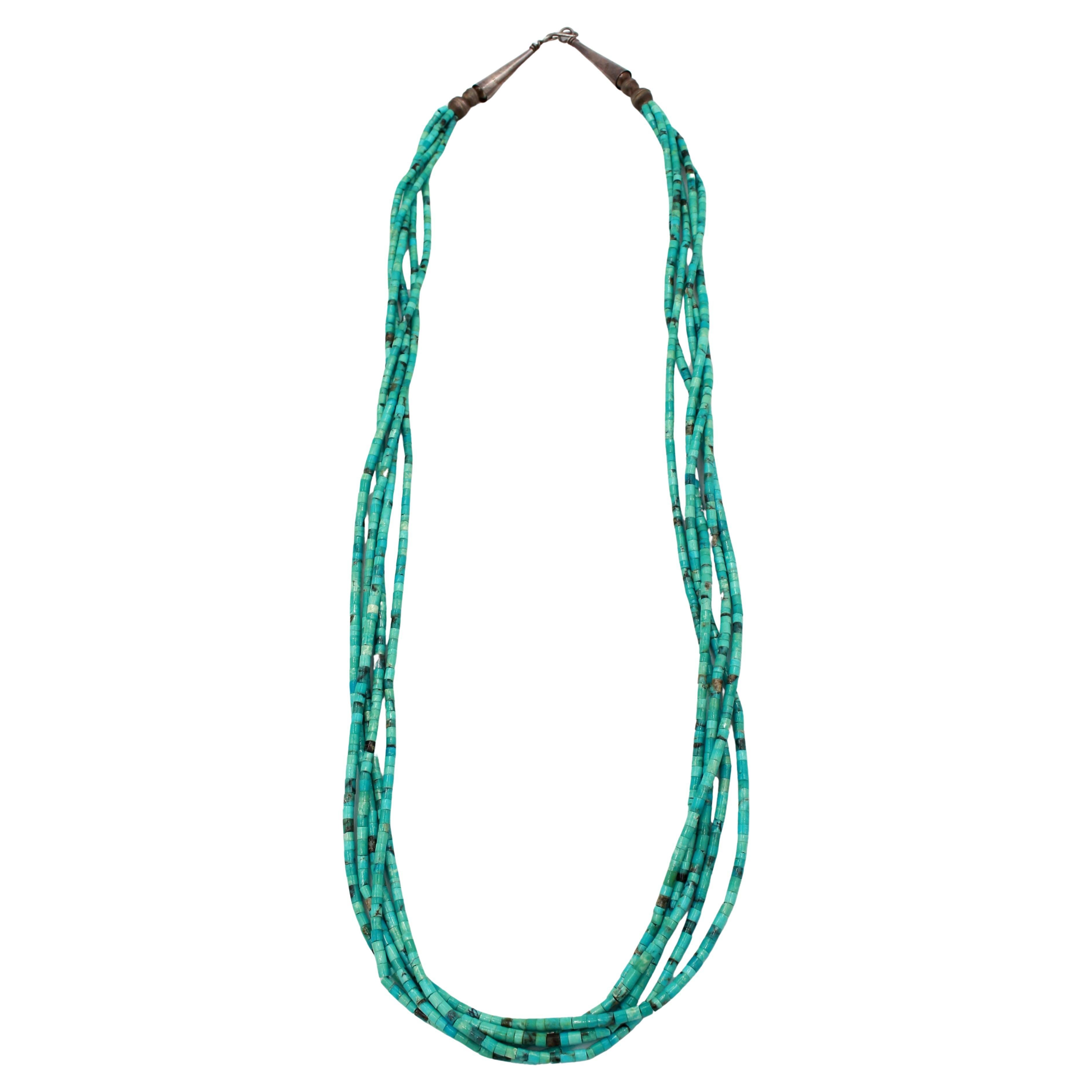 Collana di perline turchesi Heishi d
epoca dei nativi americani