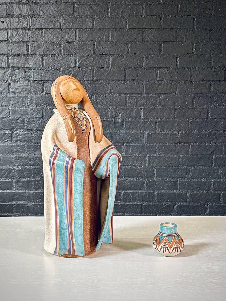 Scultura in ceramica vintage di Terry Slonaker 