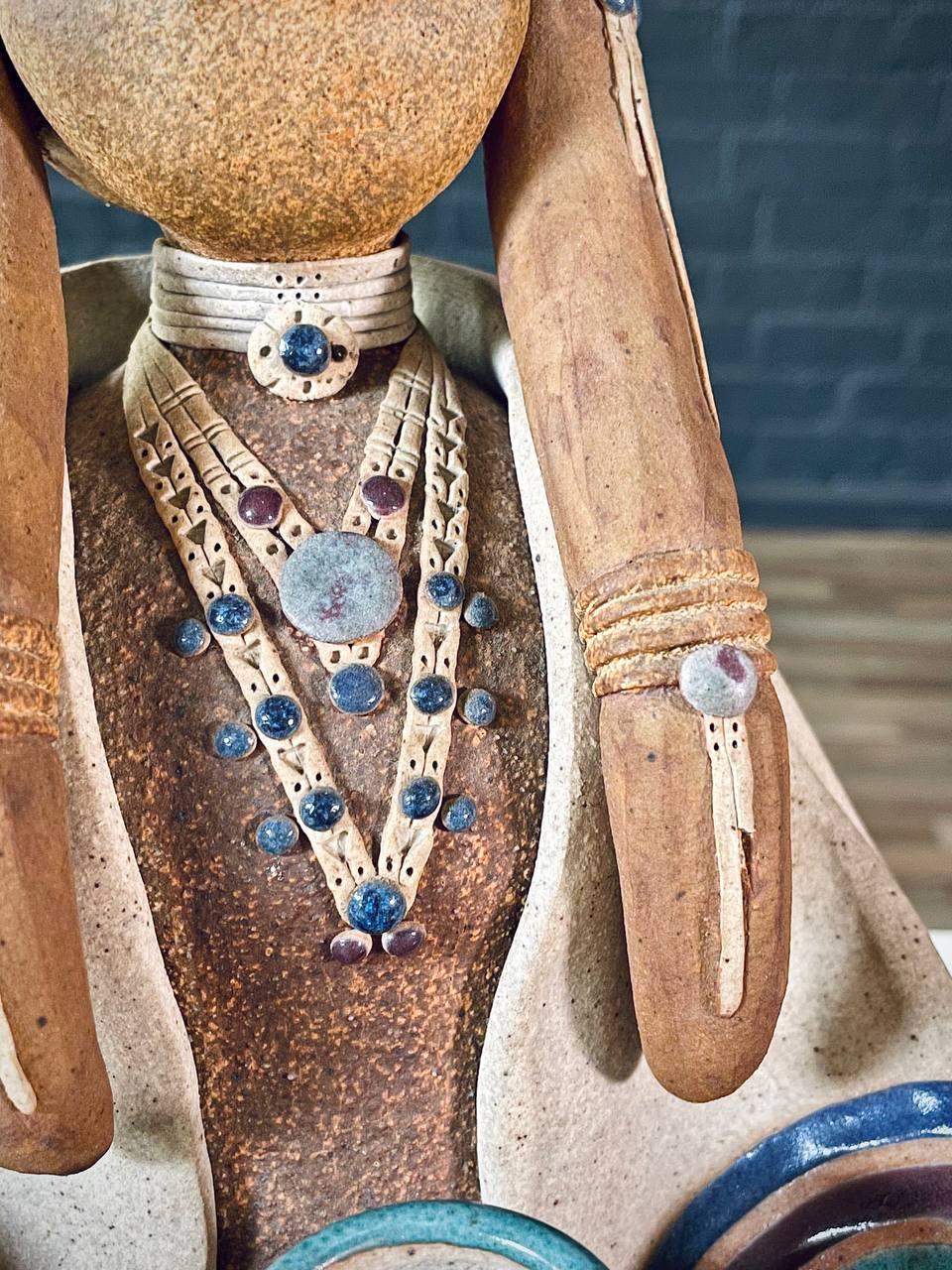 Scultura in ceramica vintage di Terry Slonaker 