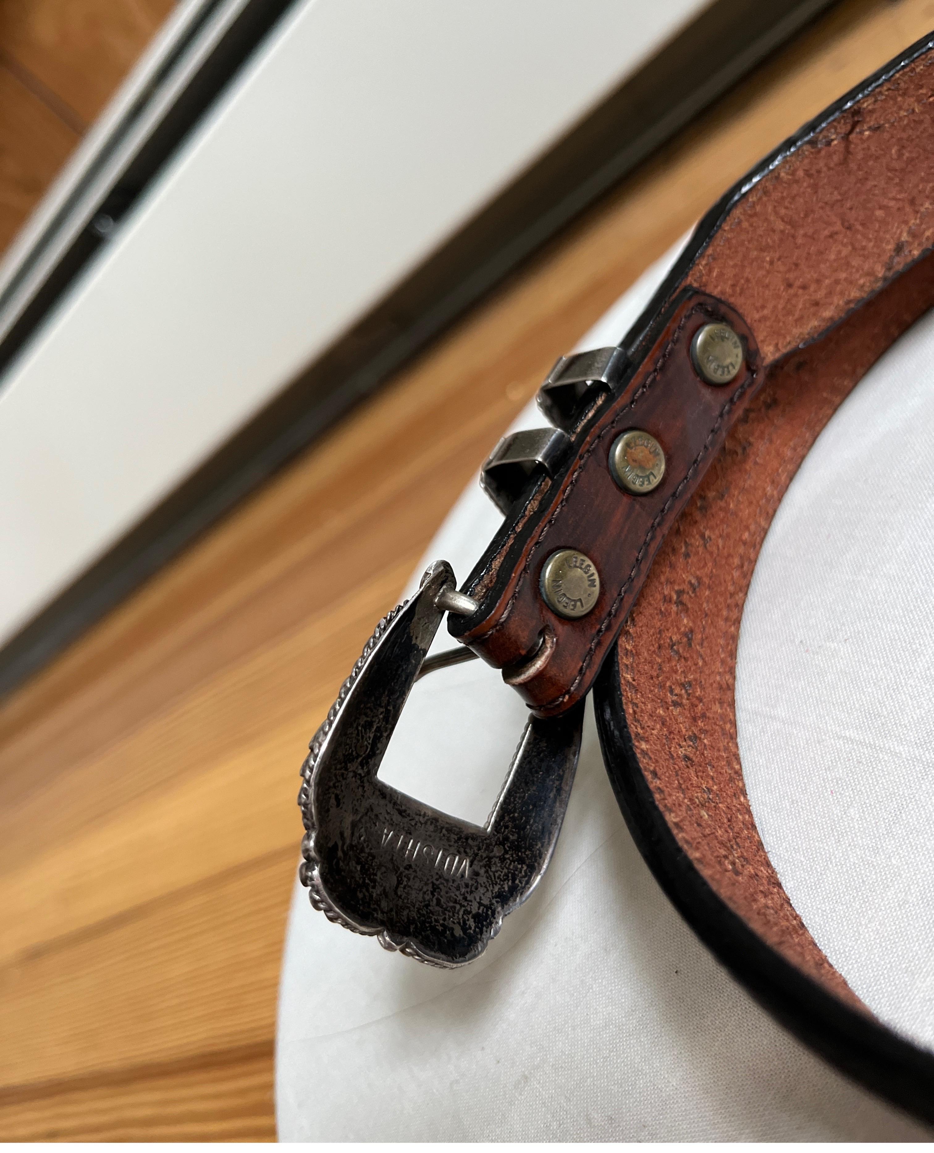 womens tooled leather belt