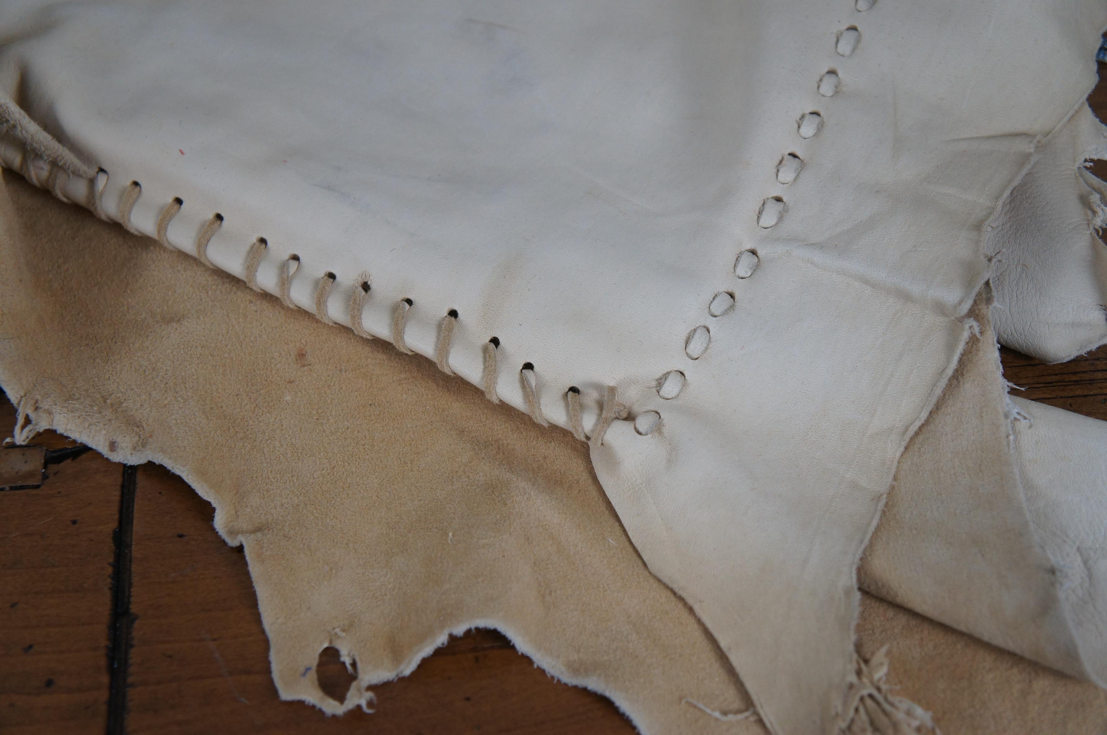 Vintage Native American Leather Hide Umhängetasche Satchel Crossbody Purse im Angebot 1