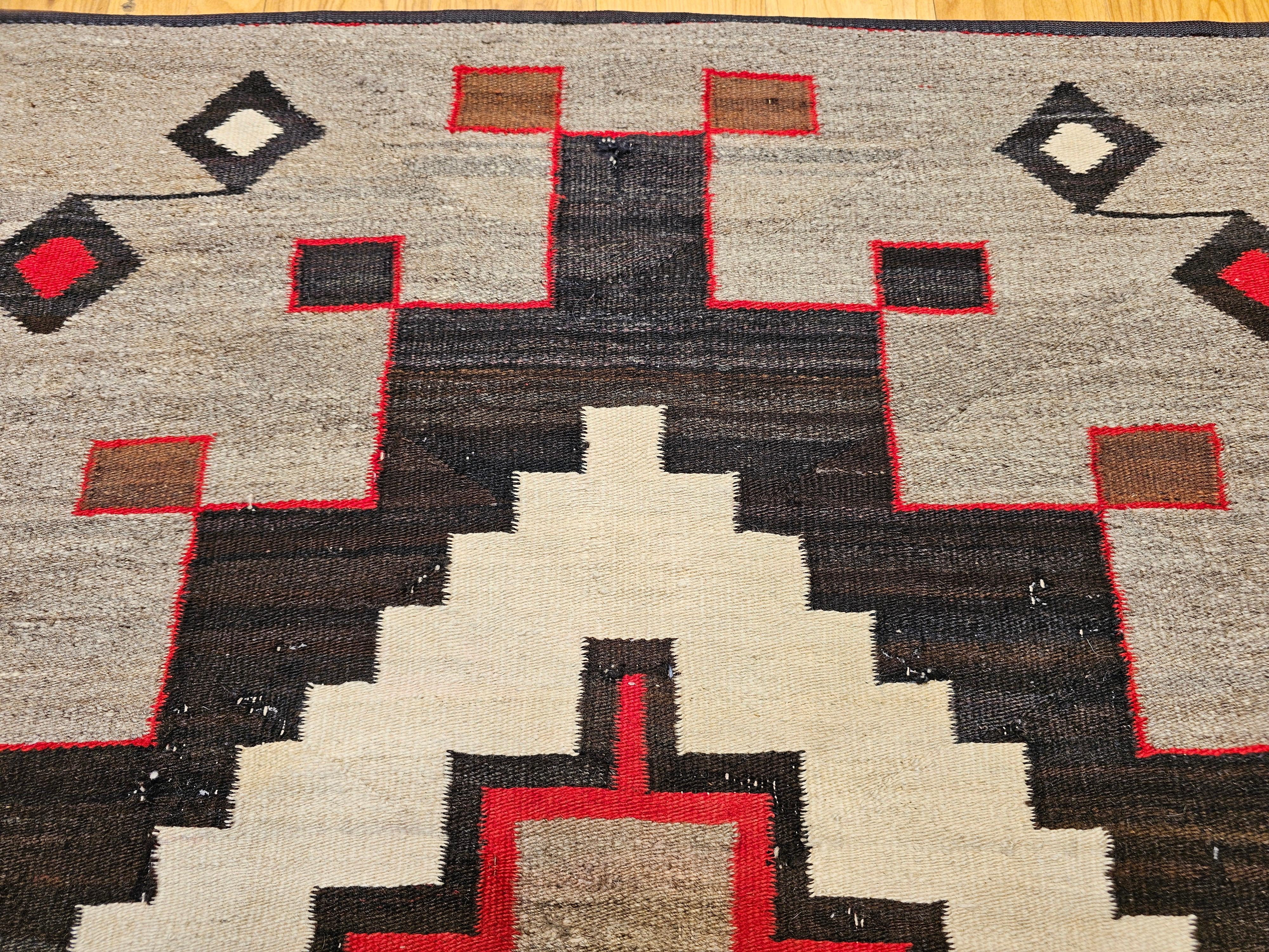 Vintage Native American Navajo Area Rug For Sale 4