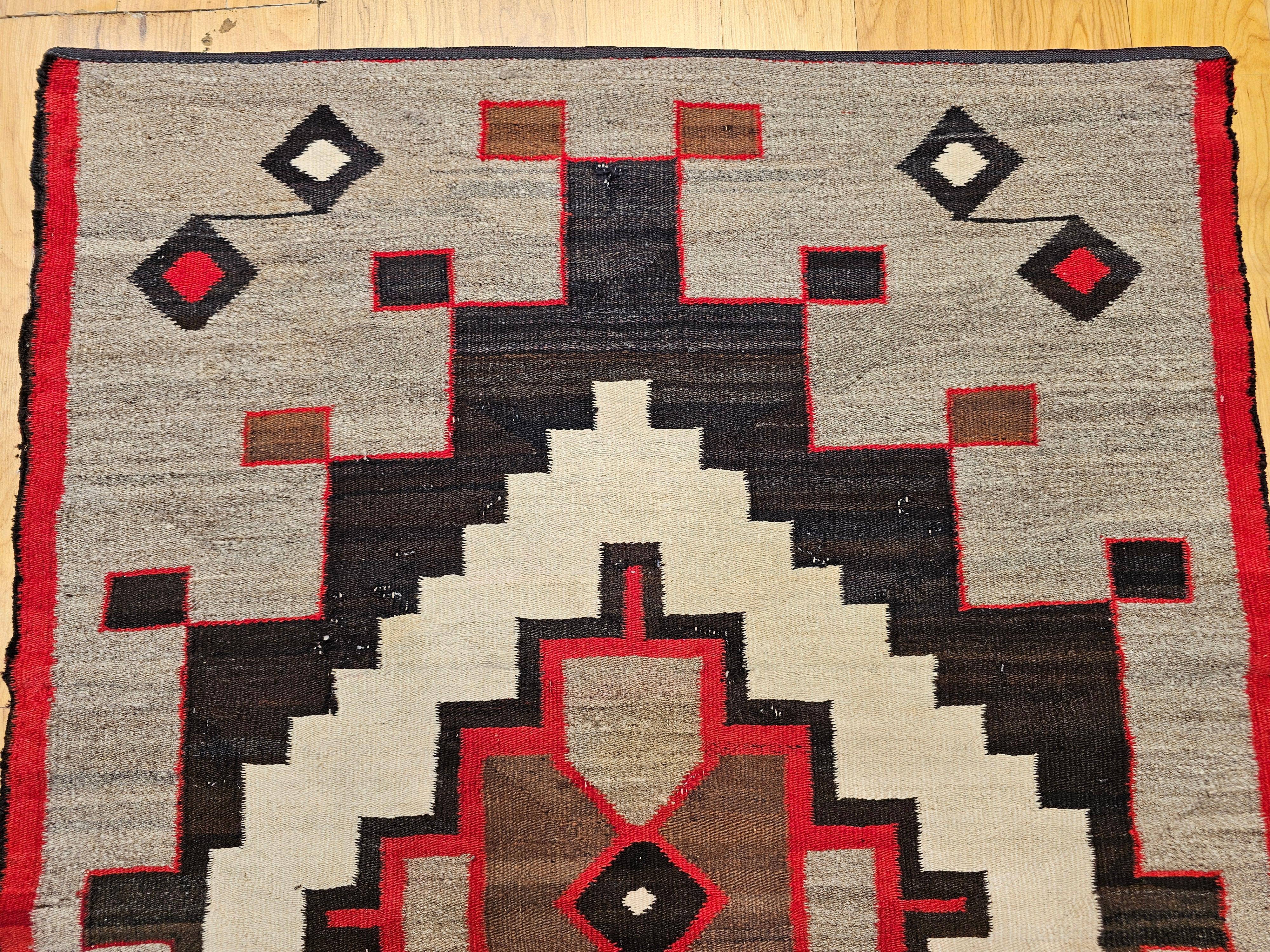 20th Century Vintage Native American Navajo Area Rug For Sale