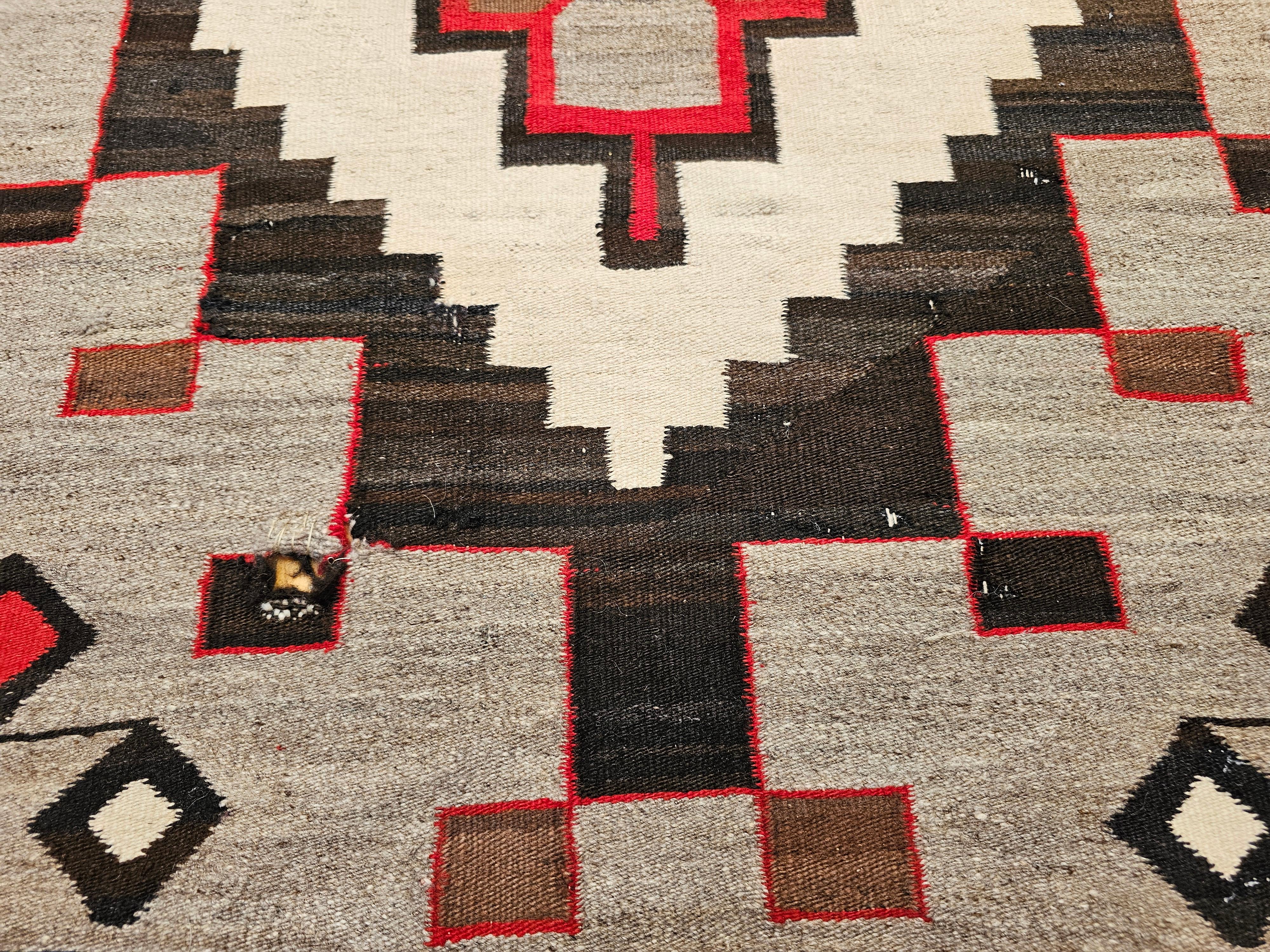 Vintage Native American Navajo Area Rug For Sale 1