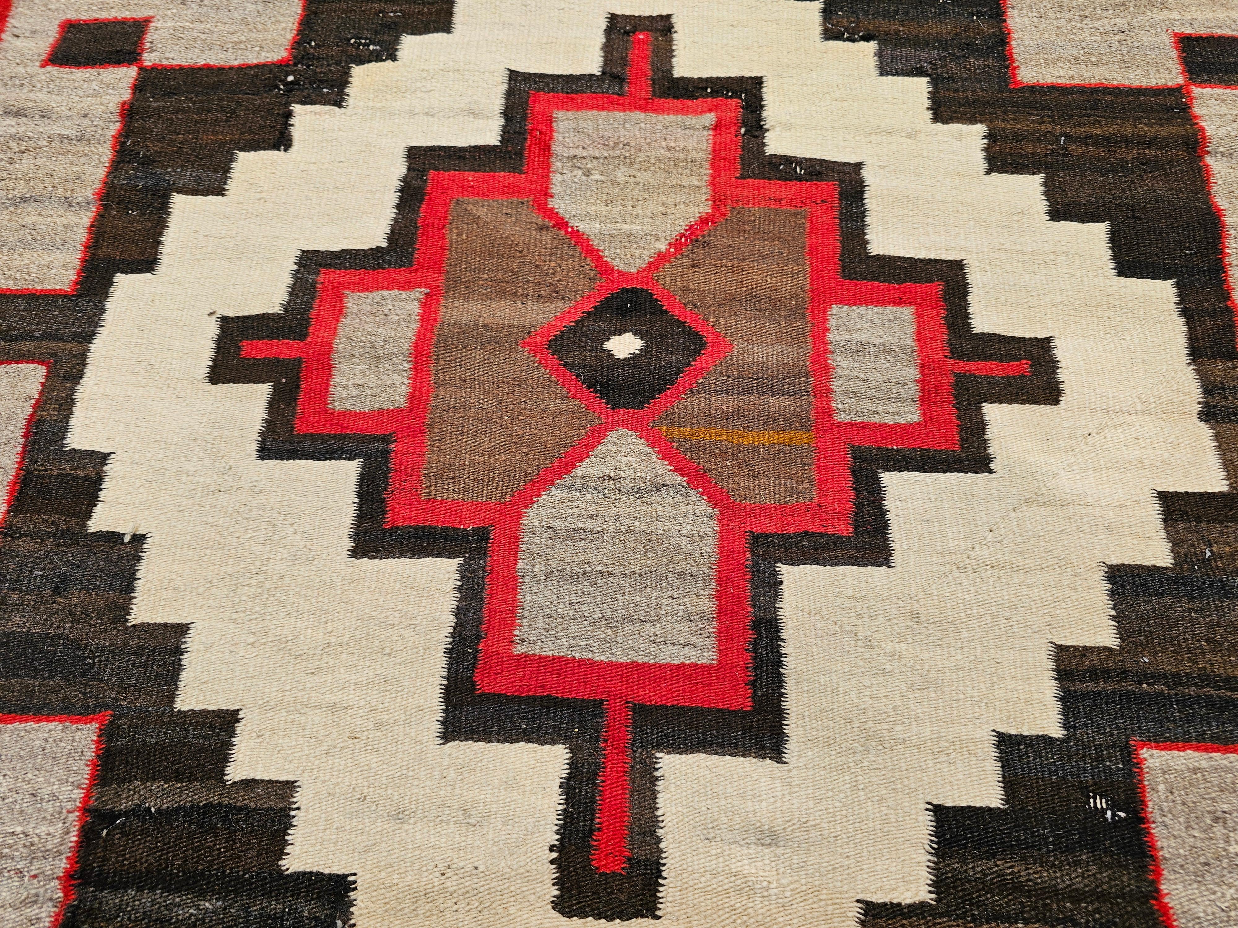 Vintage Native American Navajo Area Rug For Sale 2
