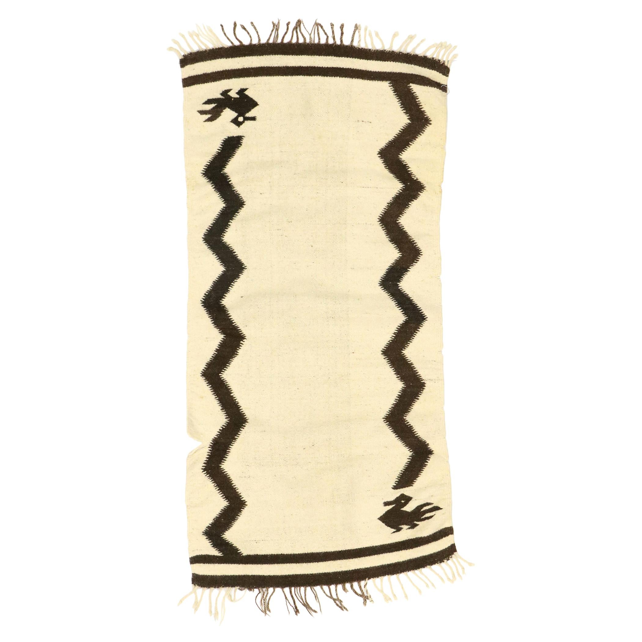 Vintage Zapotec Rug, Contemporary Santa Fe Meets Organic Modern
