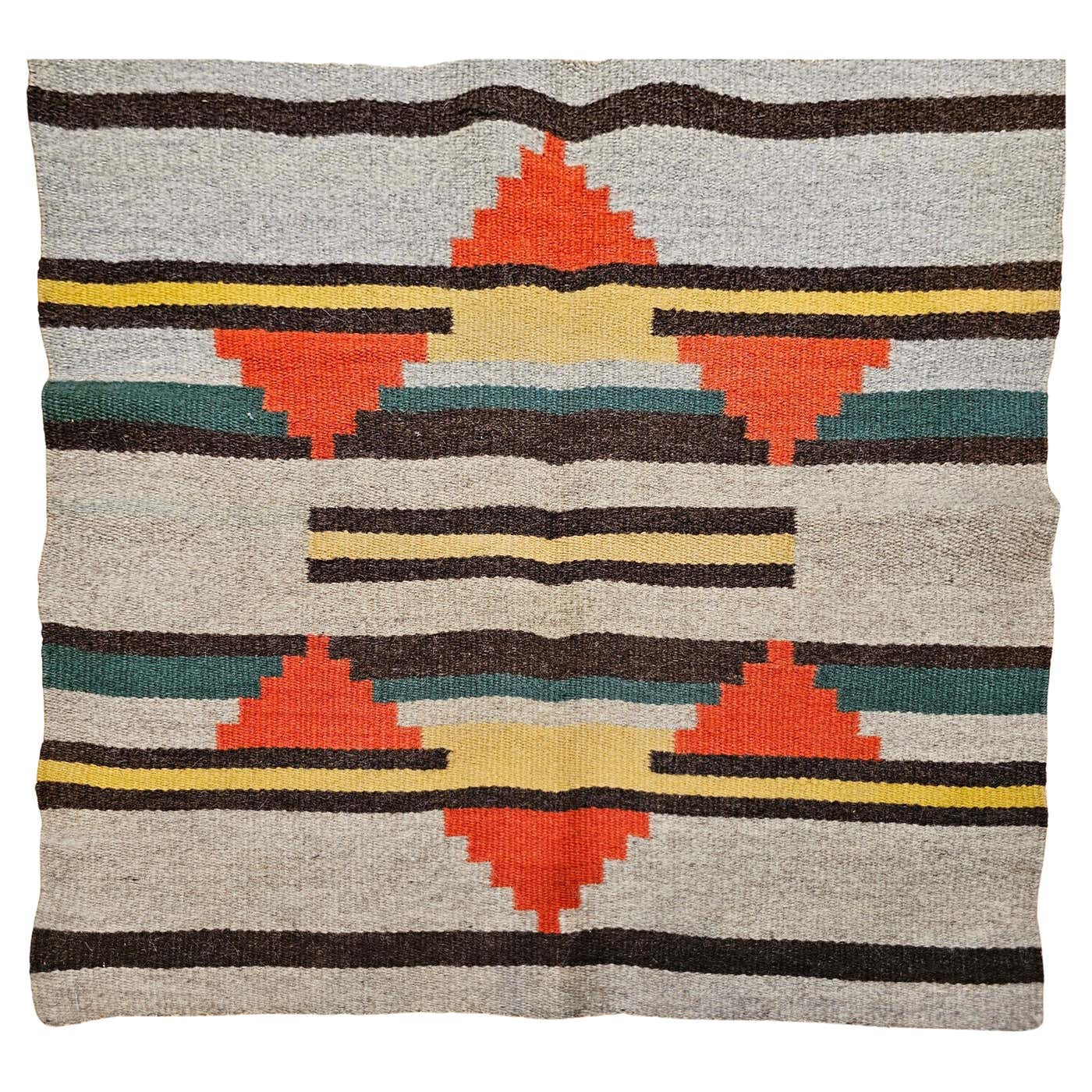 Vintage Native American Navajo Rug in a Geometric Pattern in Earth Tone ...