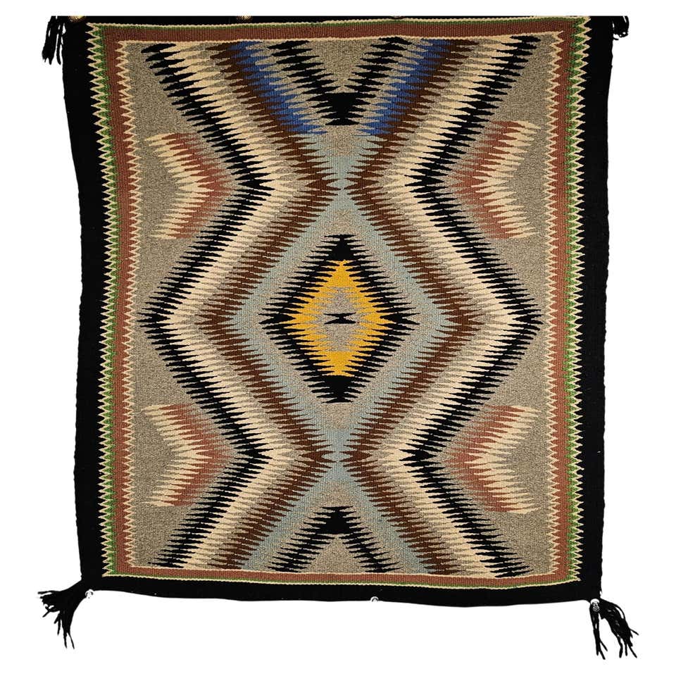 Vintage Navajo-Style Eye Dazzler Rug with Native American Style For ...