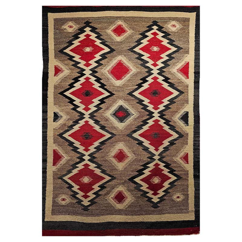 Vintage Navajo-Style Eye Dazzler Rug with Native American Style For ...