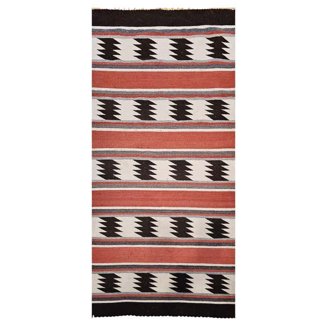 Vintage Hand-Kotted Rug, Geometric Design Wall Art Tapestry For Sale at ...