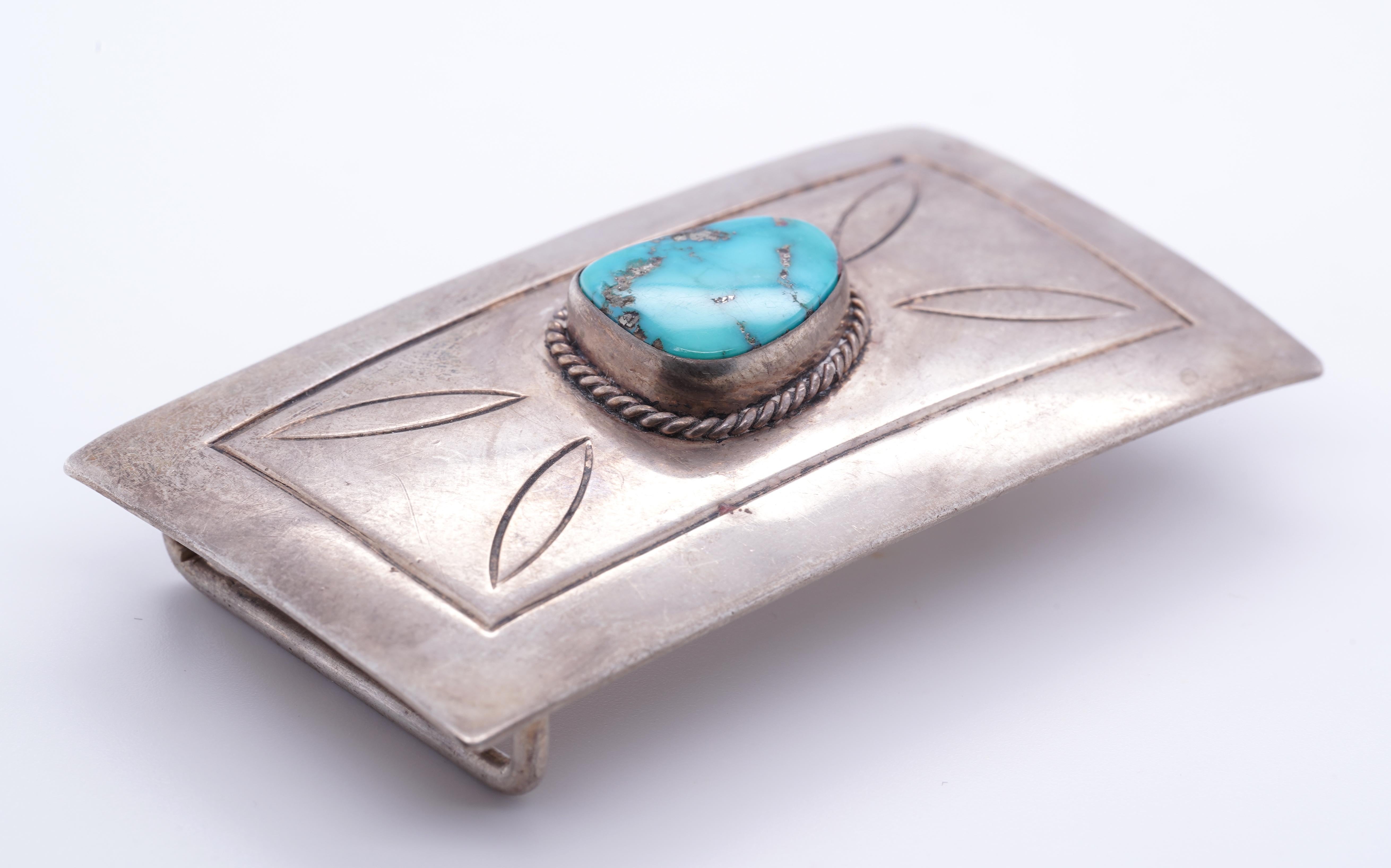 vintage sterling silver belt buckle