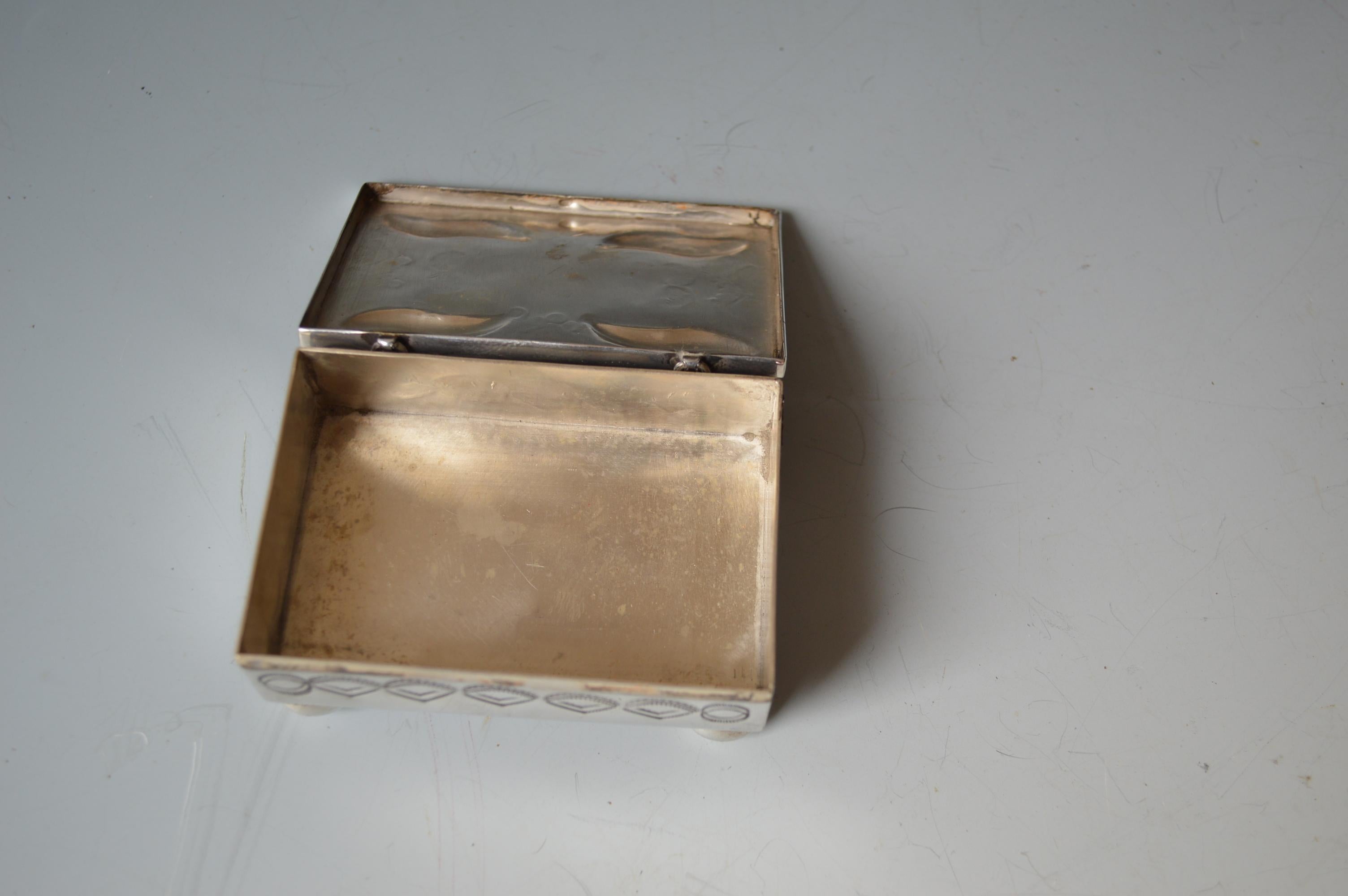 20th Century Vintage Native American Navajo Sterling Turquoise Box