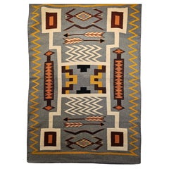 Vintage Native American Navajo Storm Pattern by Geraldine Johnson in Gray, Brown