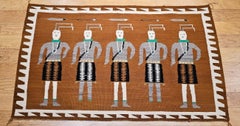 Vintage Native American Navajo Yei Pictorial Rug