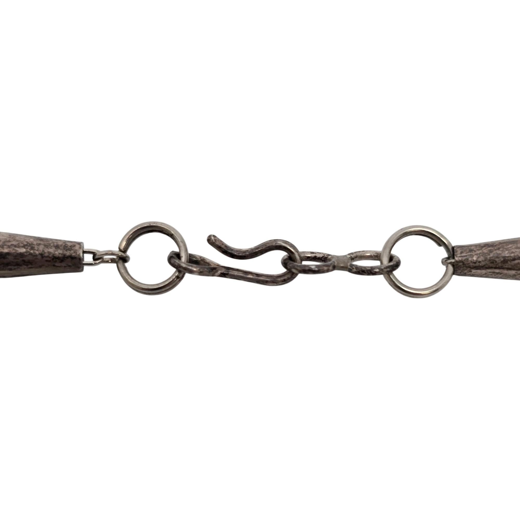Collier Naja squash Blossom vintage amérindien en argent coulé 20841 en vente 2