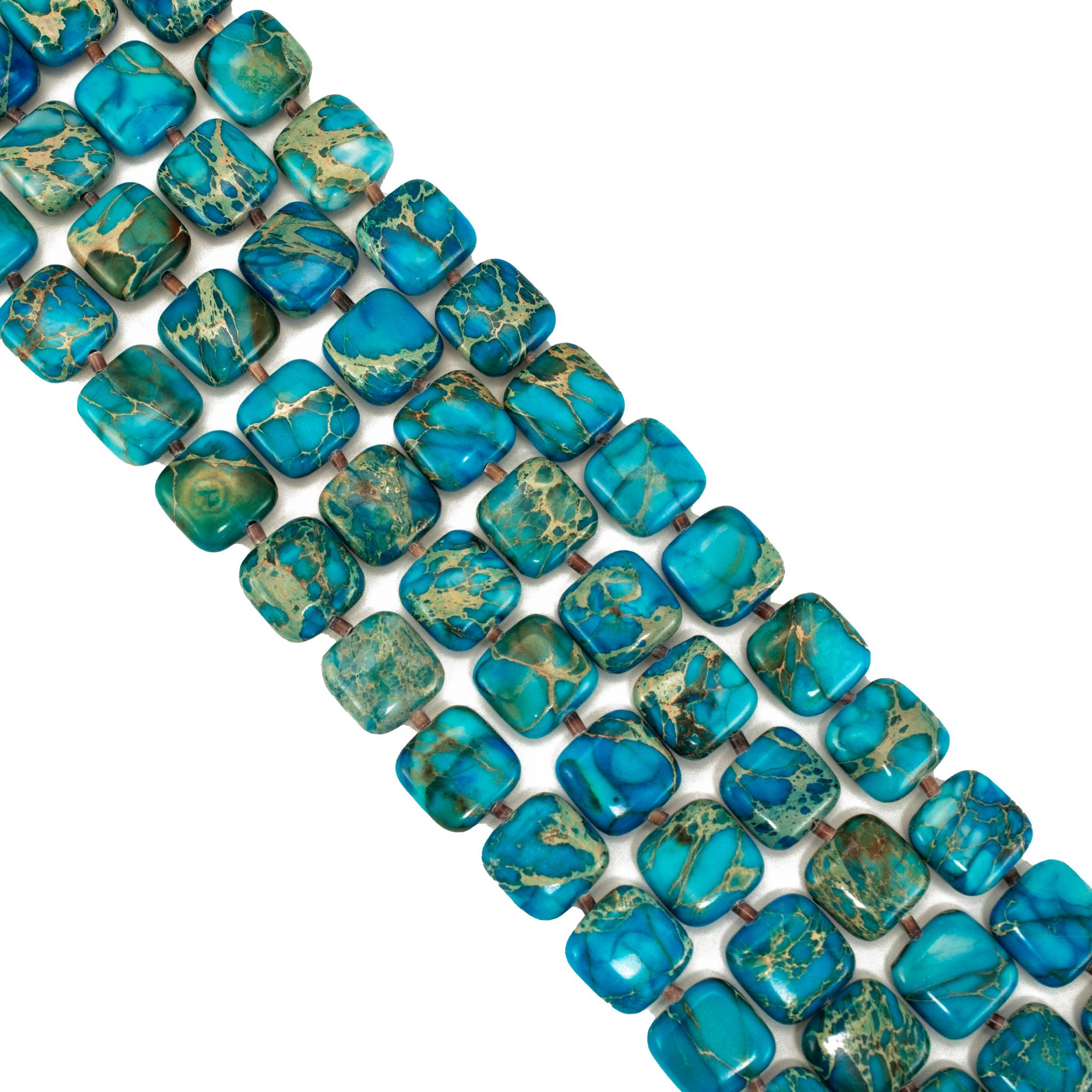 Vintage Native American Sterling Silber Türkis Multi-Strand Perlenkette im Zustand „Hervorragend“ im Angebot in Houston, TX