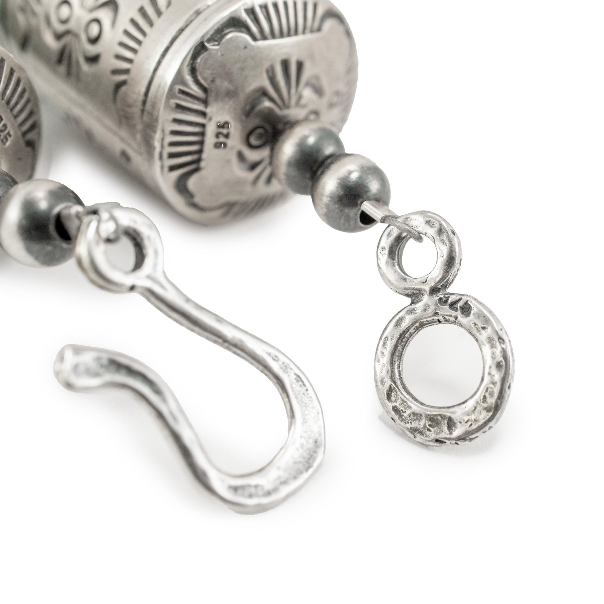 Collar vintage de cuentas múltiples de turquesa de plata de ley de los nativos americanos 2